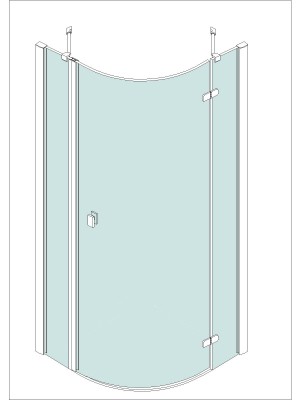 Frameless shower enclosures - A1904. Frameless shower enclosures (A1904)